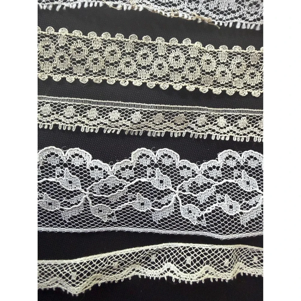 Antique Lace Trim Lot Mostly Fine Cotton Valenciennes Edging Heirloom Craft